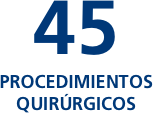 45 Procedimientos quirúrgicos 45 Procedimientos quirúrgicos