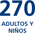 270 adultos y niños