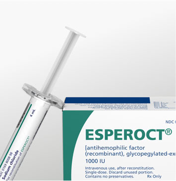 Envase y jeringa de Esperoct®