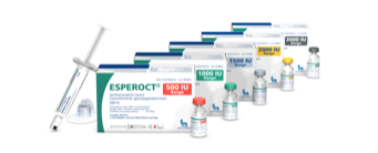 Las dosis en envase de Esperoct®, vial, y jeringa precargada con diluyente MixPro®